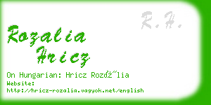 rozalia hricz business card